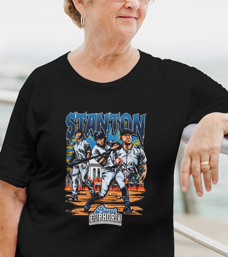 Giancarlo Stanton New York Yankees Planet Euphoria Stadium Firestorm T-Shirt