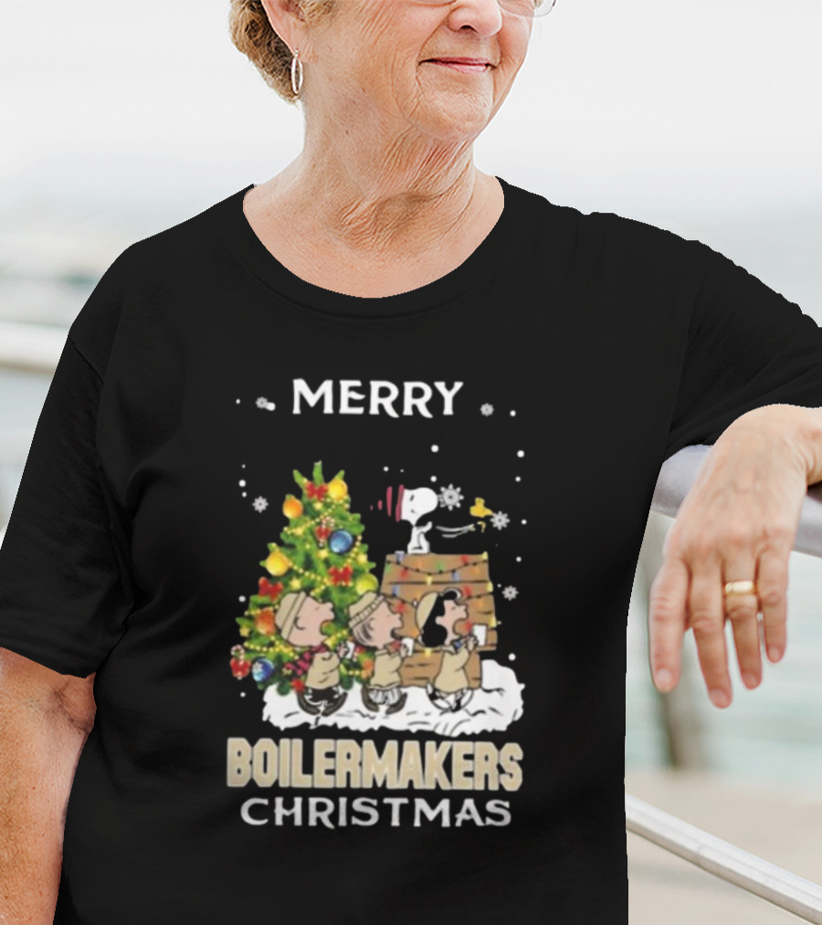 Merry Boilermakers Christmas Snoopy And Friends T-Shirt
