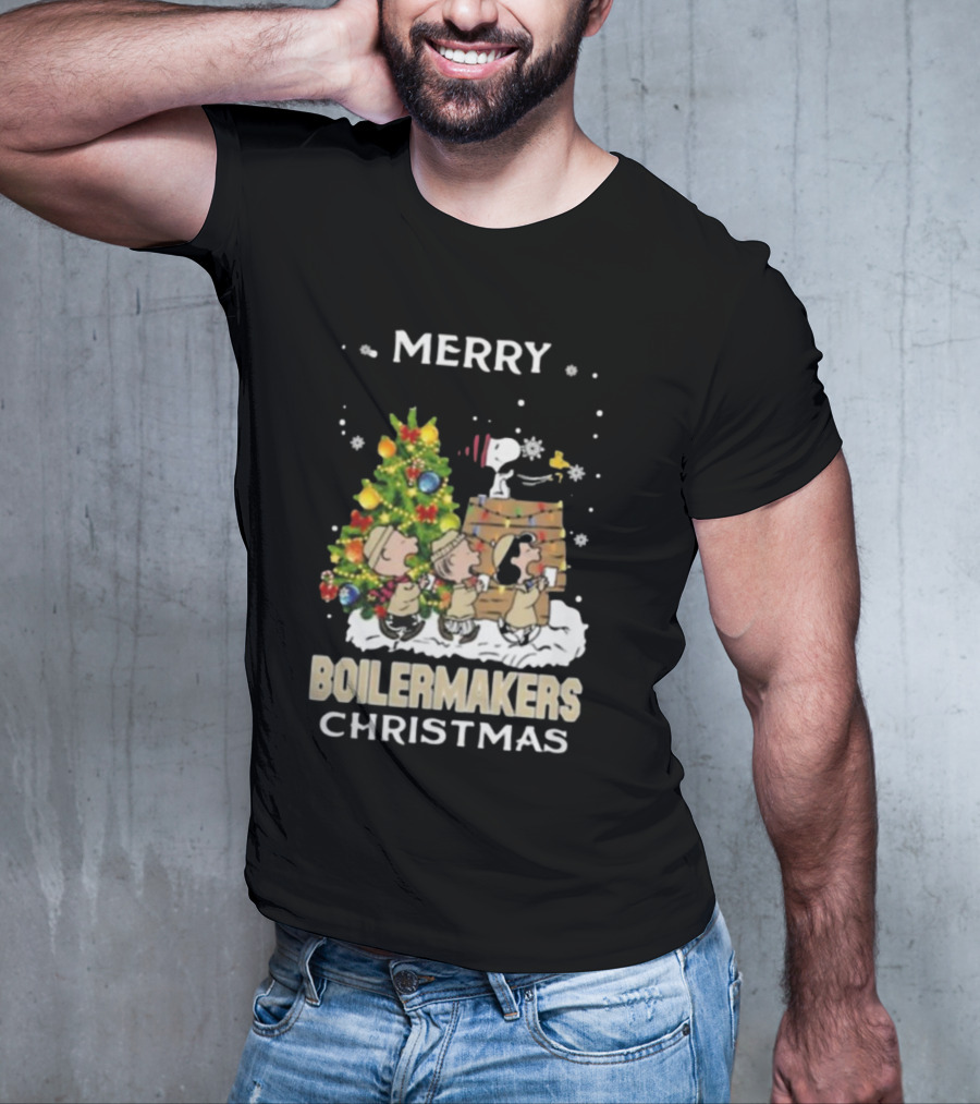 Merry Boilermakers Christmas Snoopy And Friends T-Shirt