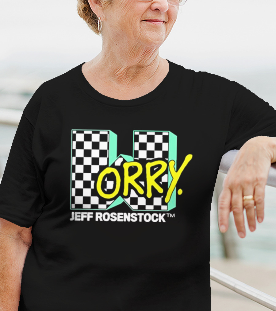 Jeff Rosenstock Worry Checkerboard Design Worry T-Shirt