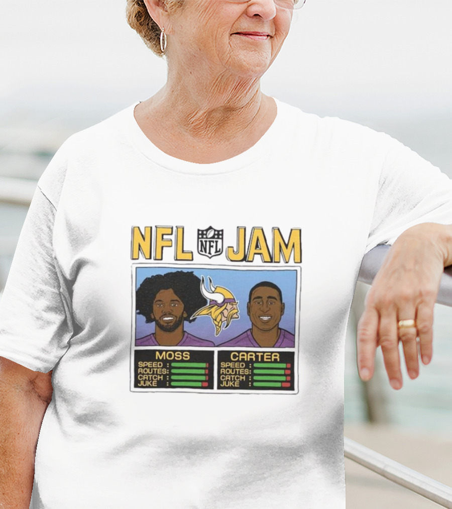 NFL Jam Randy Moss Cris Carter Minnesota Vikings Legend Duo T-Shirt