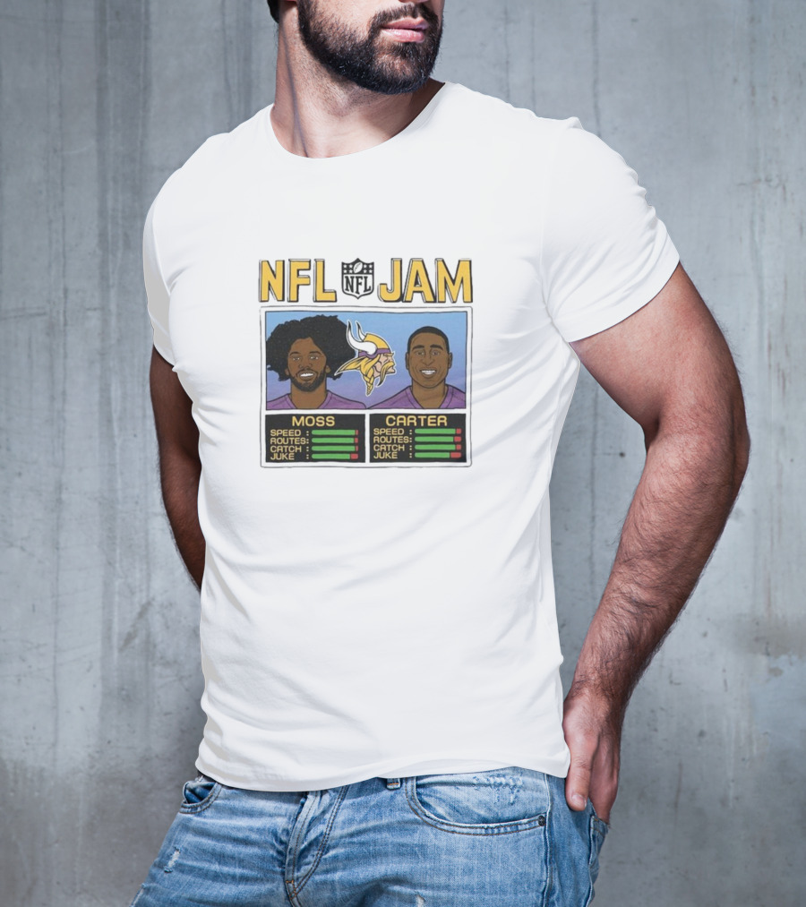 NFL Jam Randy Moss Cris Carter Minnesota Vikings Legend Duo T-Shirt