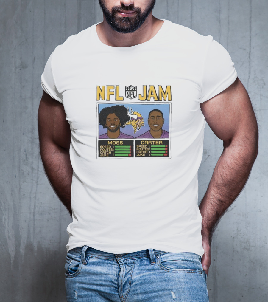 NFL Jam Randy Moss Cris Carter Minnesota Vikings Legend Duo T-Shirt