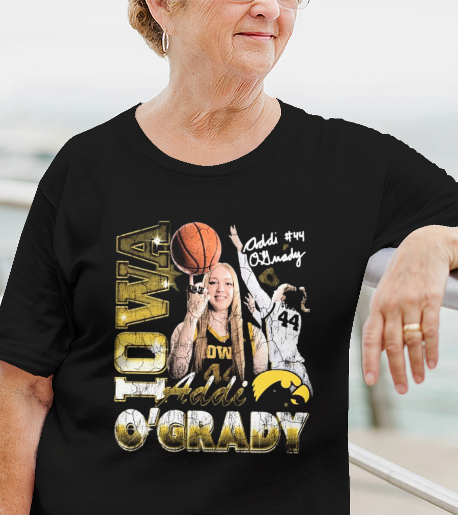 Addi O’Grady Iowa Hawkeyes 44 Basketball Signature 90s T-Shirt