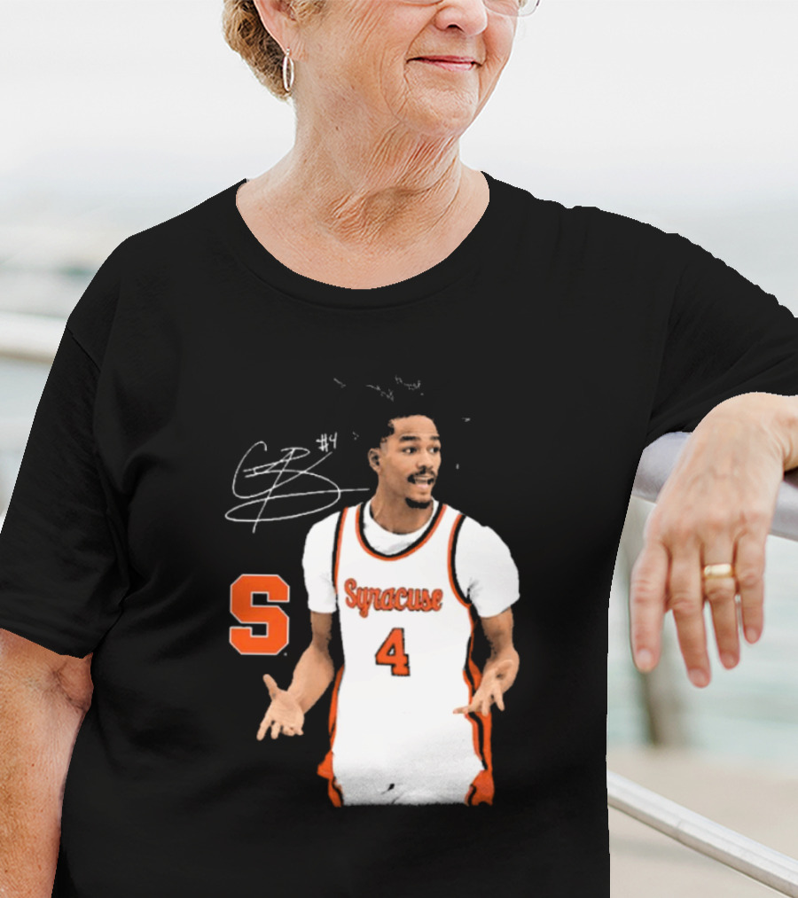 Chris Bell #4 Syracuse Orange Basketball Signature T-Shirt