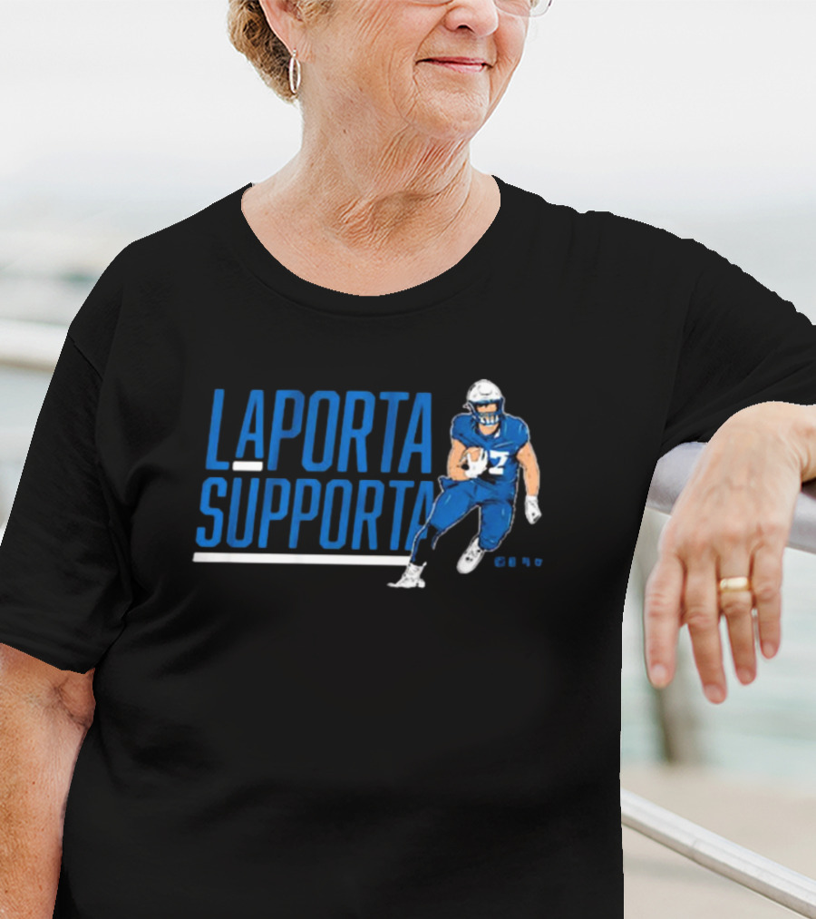 Sam LaPorta Supporta Detroit Lions NFL Football Player T-Shirt