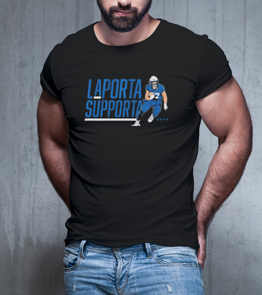 Sam LaPorta Supporta Detroit Lions NFL Football Player T-Shirt