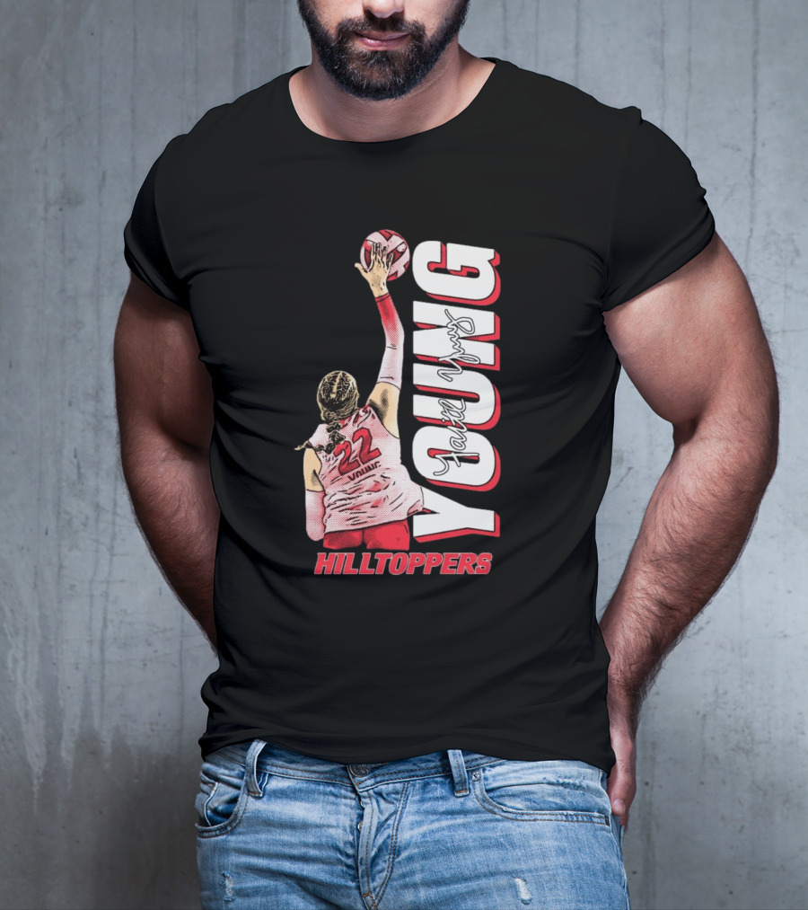 Faith Young Hilltoppers WKU Volleyball 22 Signature T-Shirt