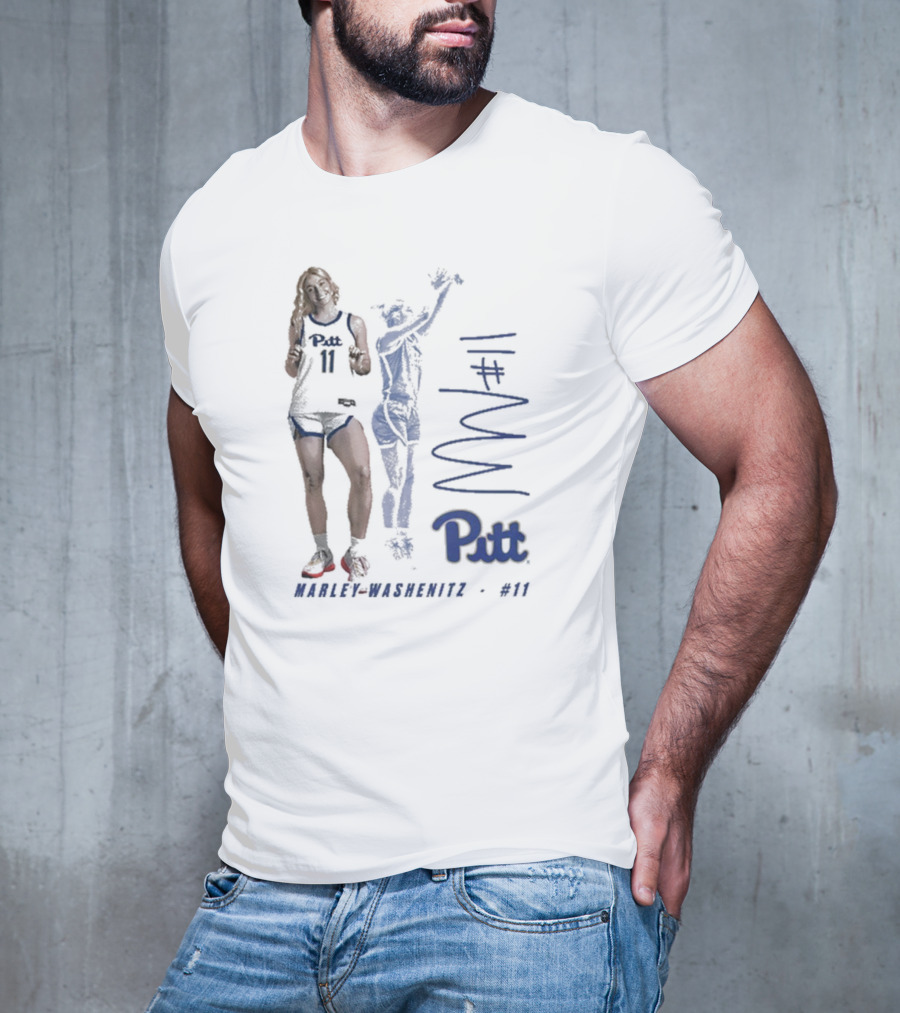 Pitt Panthers Marley Washenitz #11 Signature Basketball Player T-Shirt