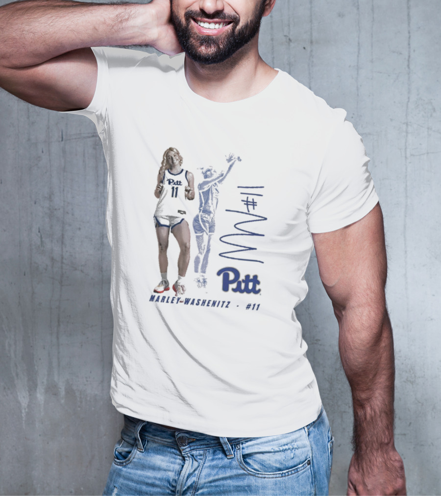 Pitt Panthers Marley Washenitz #11 Signature Basketball Player T-Shirt
