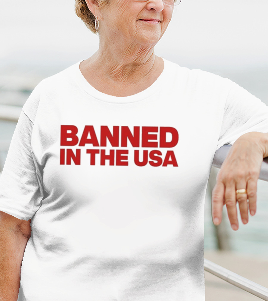 Banned In The USA Venus Sherwood Wearing T-Shirt