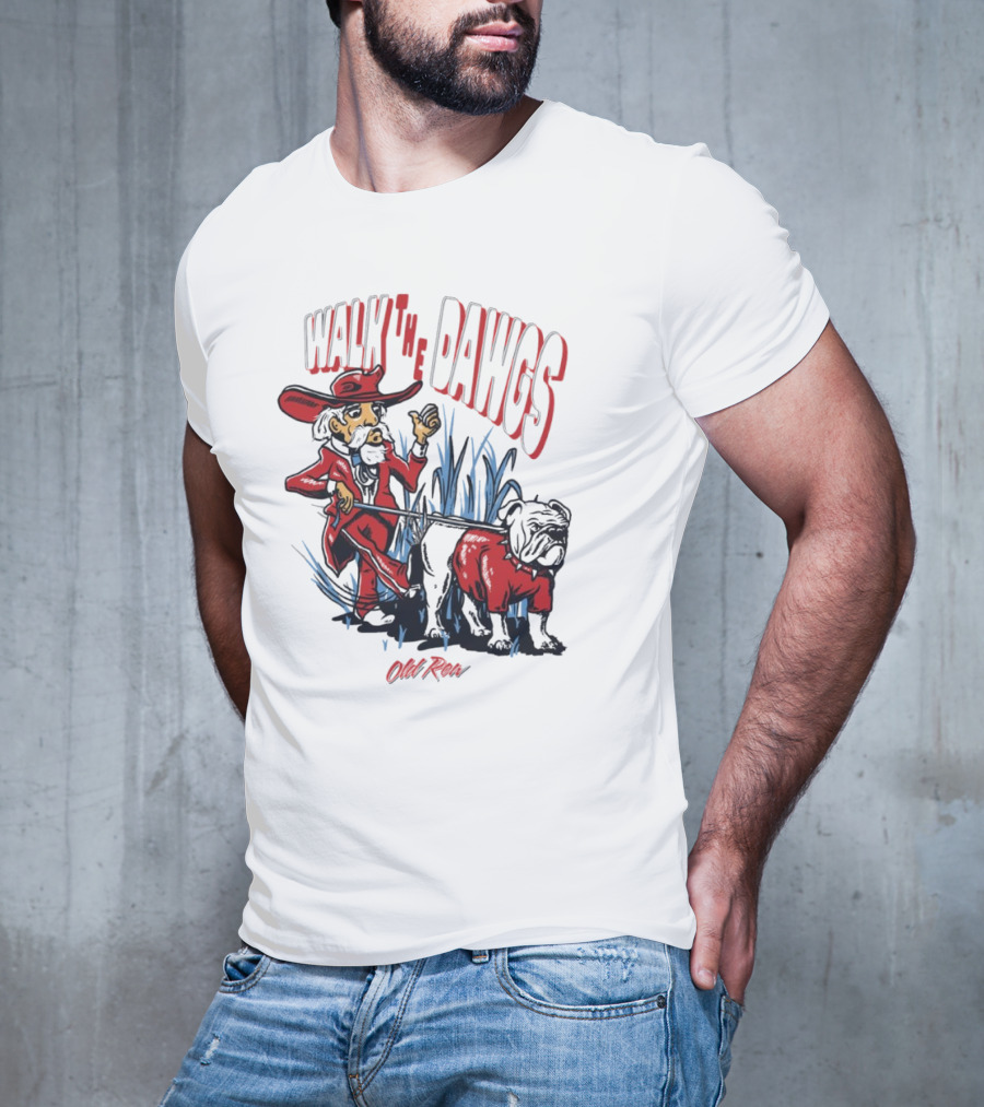 Walk The Dawgs Old Row Georgia Bulldogs Vs. Ole Miss Rebels T-Shirt
