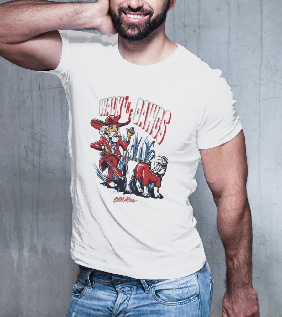 Walk The Dawgs Old Row Georgia Bulldogs Vs. Ole Miss Rebels T-Shirt