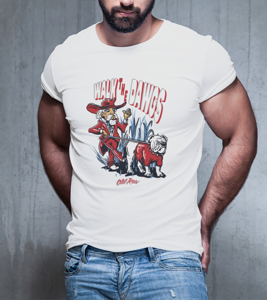 Walk The Dawgs Old Row Georgia Bulldogs Vs. Ole Miss Rebels T-Shirt