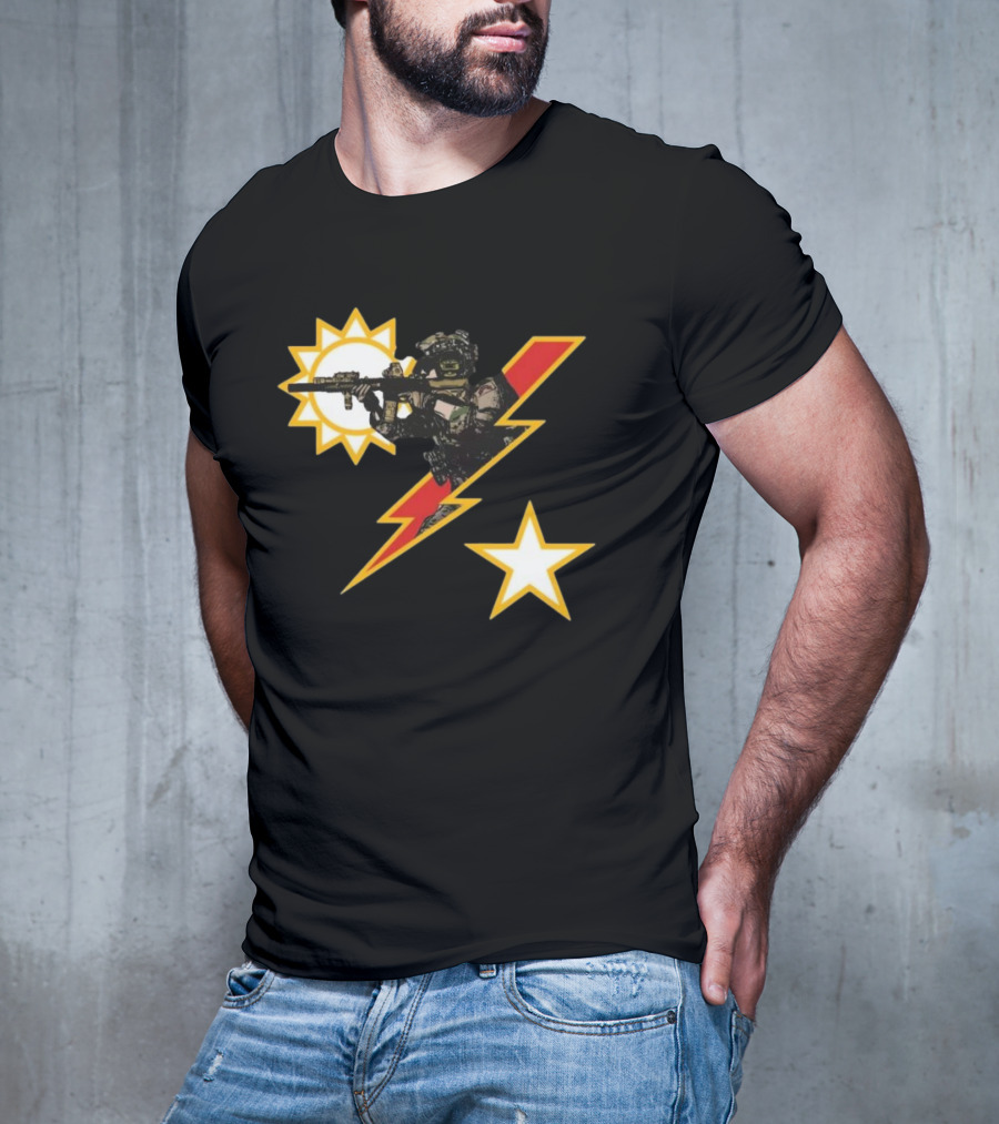 American Trigger Pullers Ranger SSB Sun Soldier Lightning Star T-Shirt