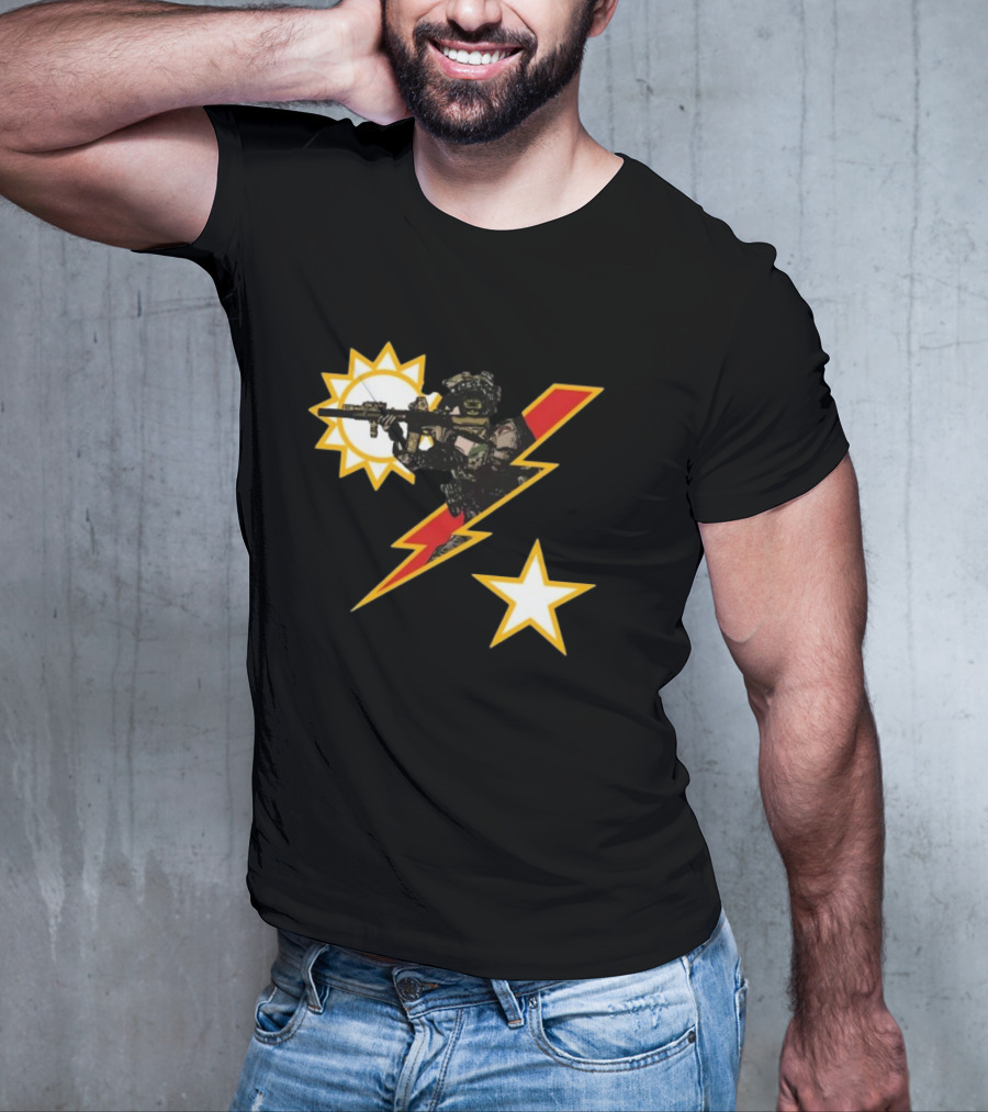 American Trigger Pullers Ranger SSB Sun Soldier Lightning Star T-Shirt