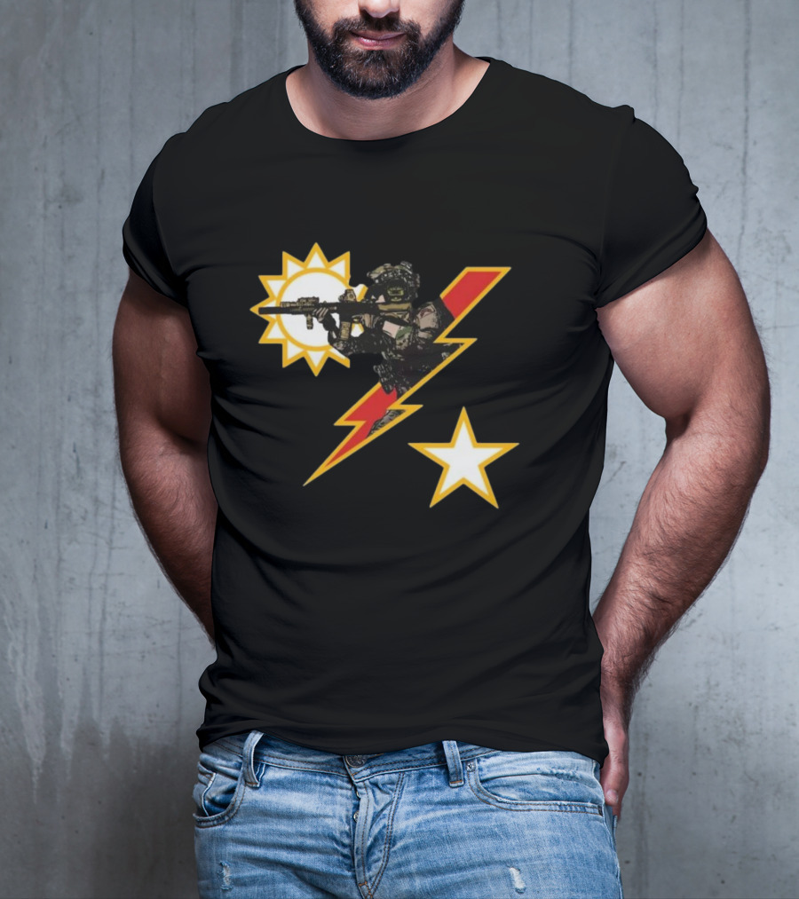 American Trigger Pullers Ranger SSB Sun Soldier Lightning Star T-Shirt
