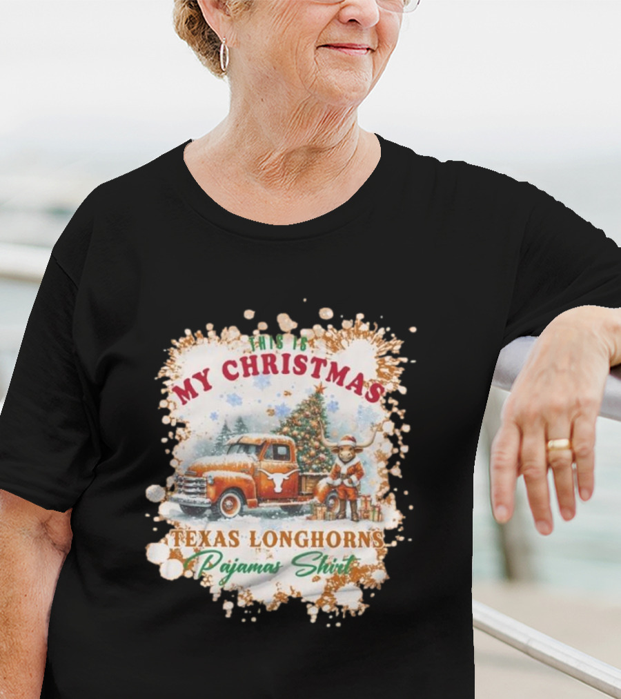 This Is My Christmas Texas Longhorns Pajama T-Shirt