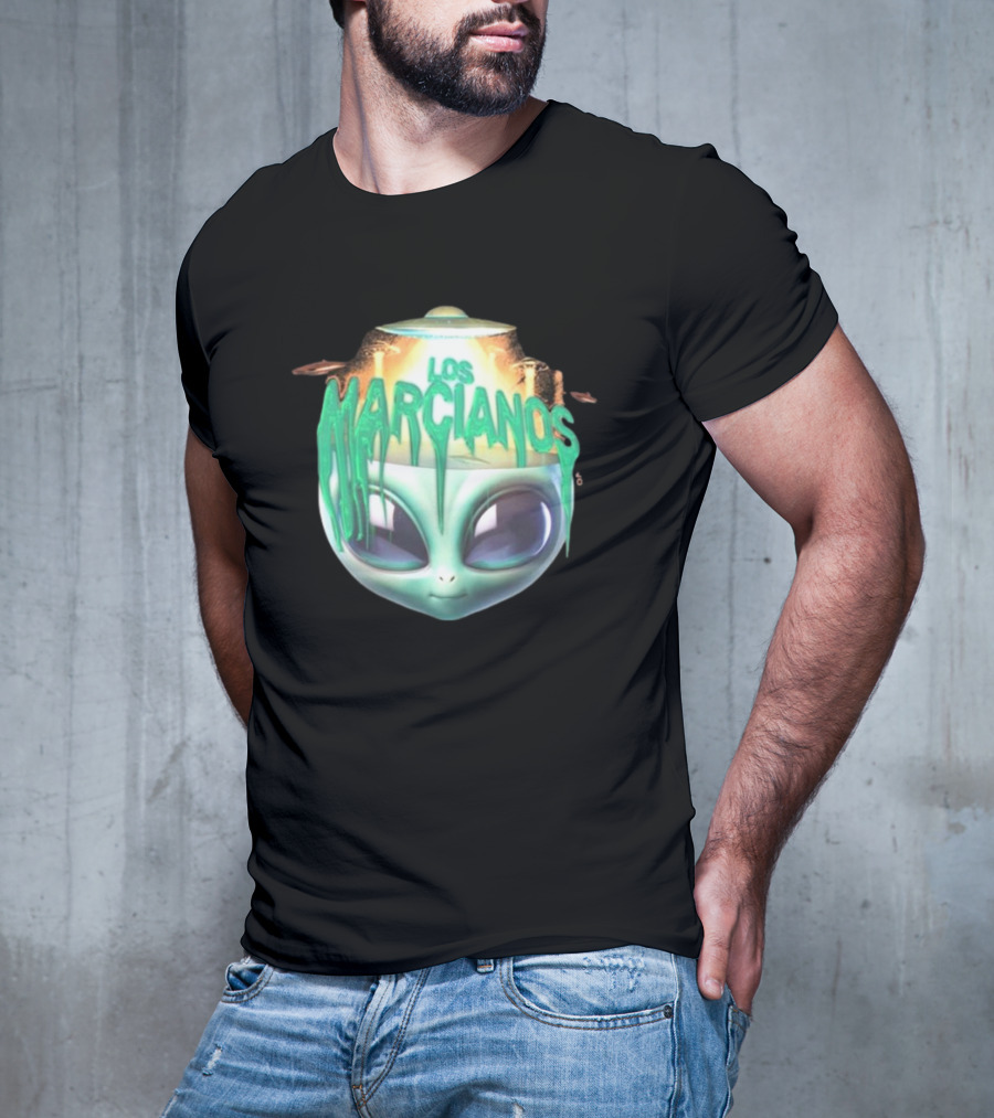 Los Marcianos Alien Head Universal Music Merch T-Shirt