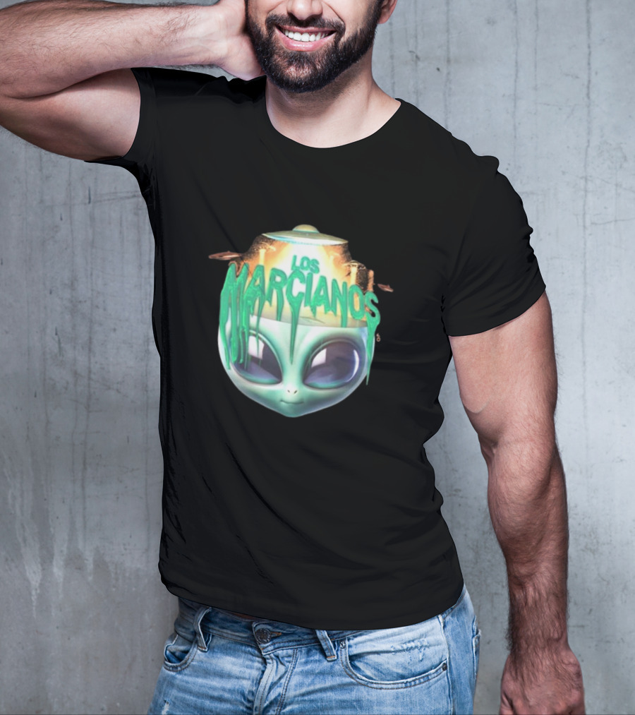 Los Marcianos Alien Head Universal Music Merch T-Shirt