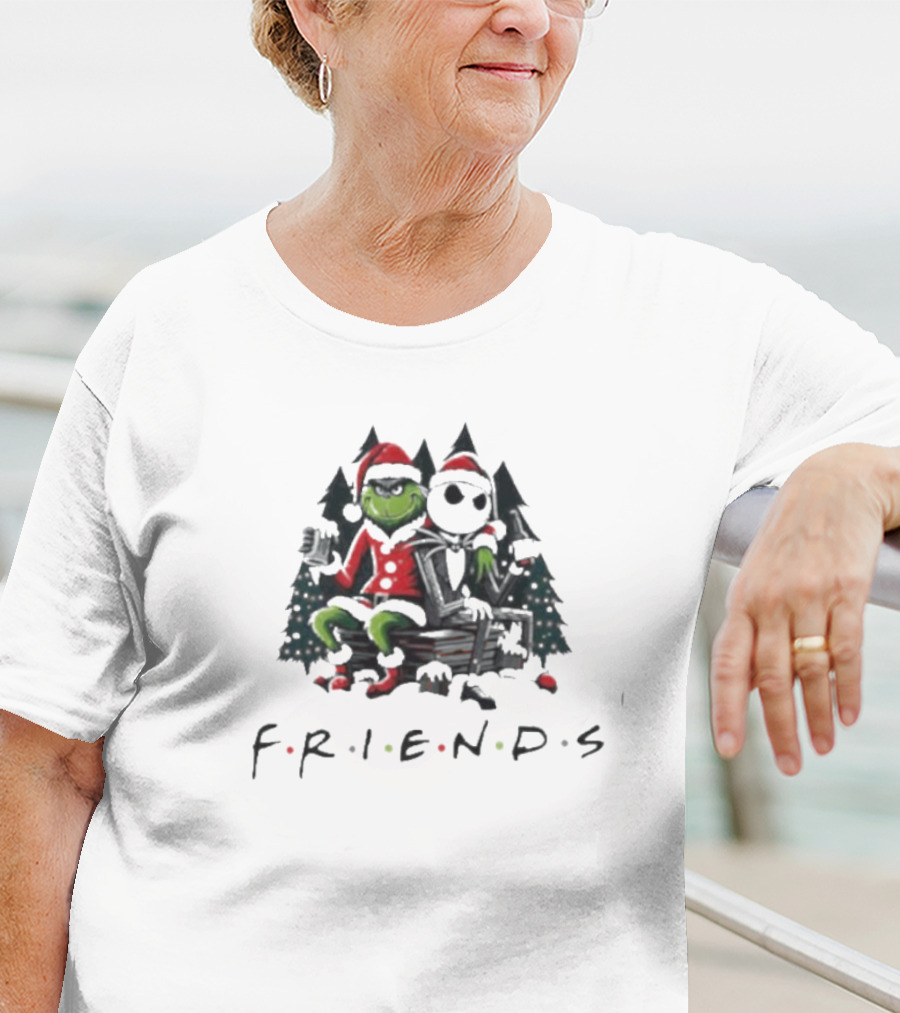 Grinch Jack Skellington Christmas Friends T-Shirt