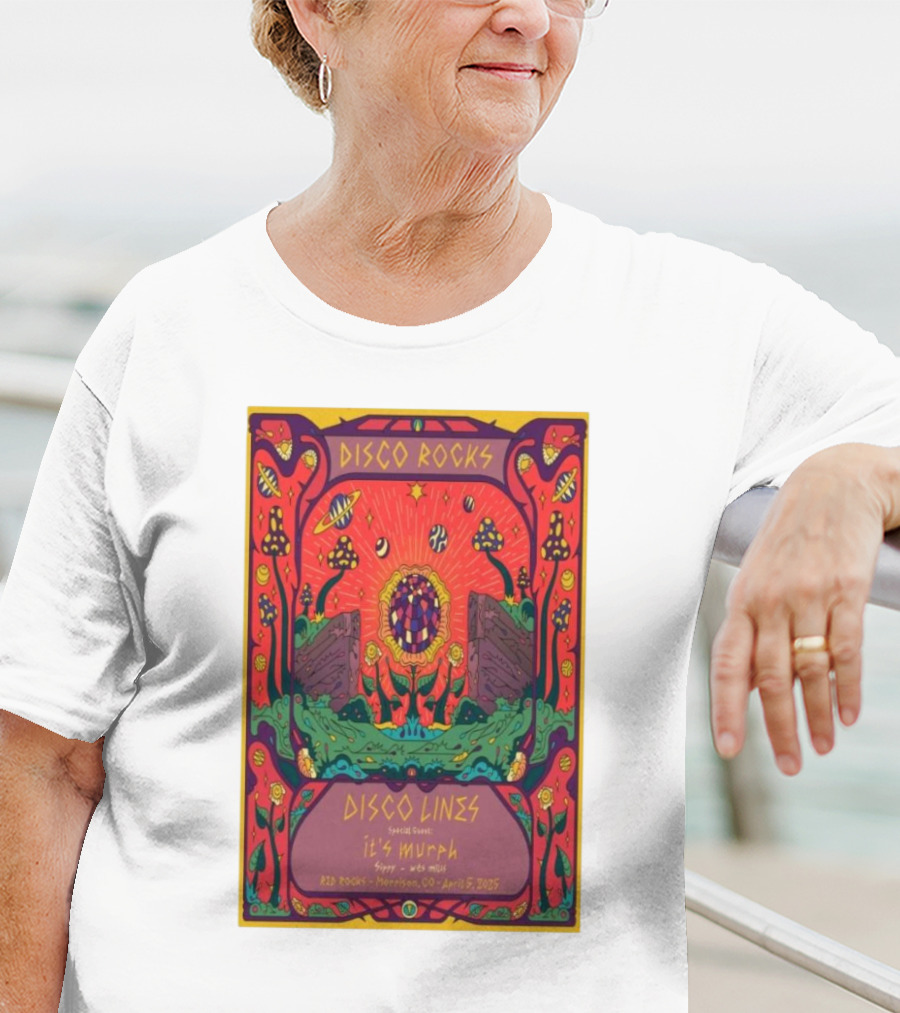 DISCO ROCKS DISCO LINES RED ROCKS MORRISON CO APRIL 5 2025 FEATURING SPECIAL GUEST KYLE MURPHY T-Shirt