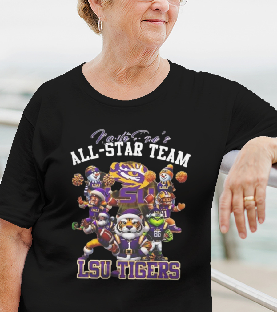 North Pole’s All-Star Team LSU Tigers Christmas T-Shirt