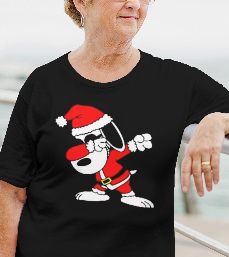 Snoopy Joe Cool Stylish Santa Christmas Dabbing Ugly T-Shirt
