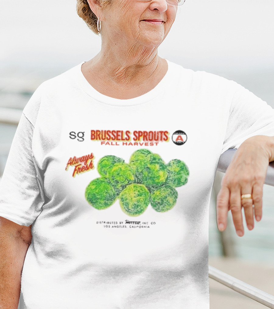 Sweetgreen X MNTGE Brussels Sprouts Fall Harvest Always Fresh Los Angeles California T-Shirt