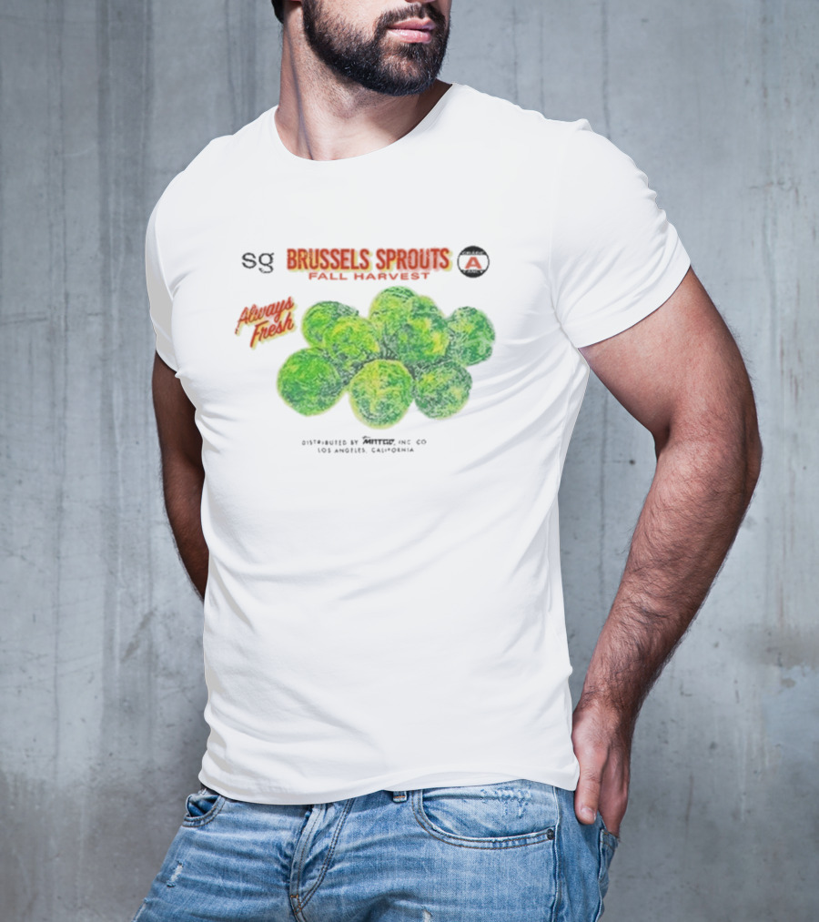 Sweetgreen X MNTGE Brussels Sprouts Fall Harvest Always Fresh Los Angeles California T-Shirt