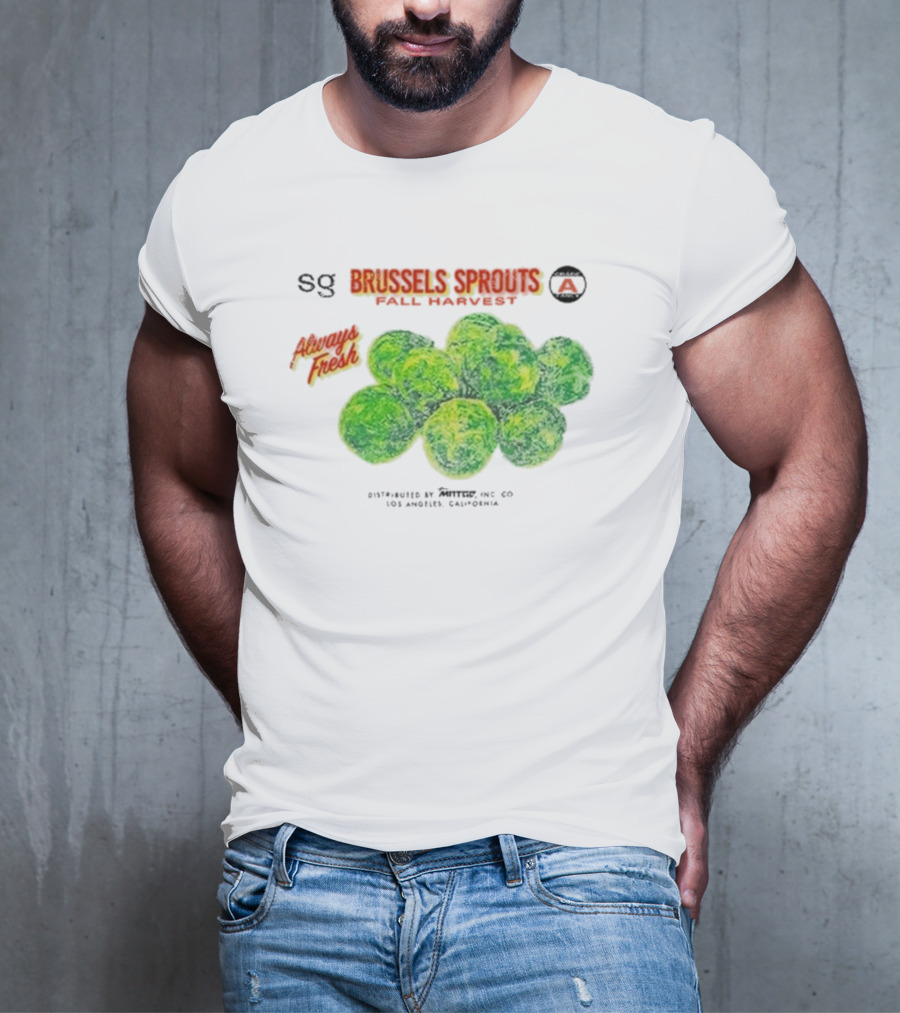 Sweetgreen X MNTGE Brussels Sprouts Fall Harvest Always Fresh Los Angeles California T-Shirt