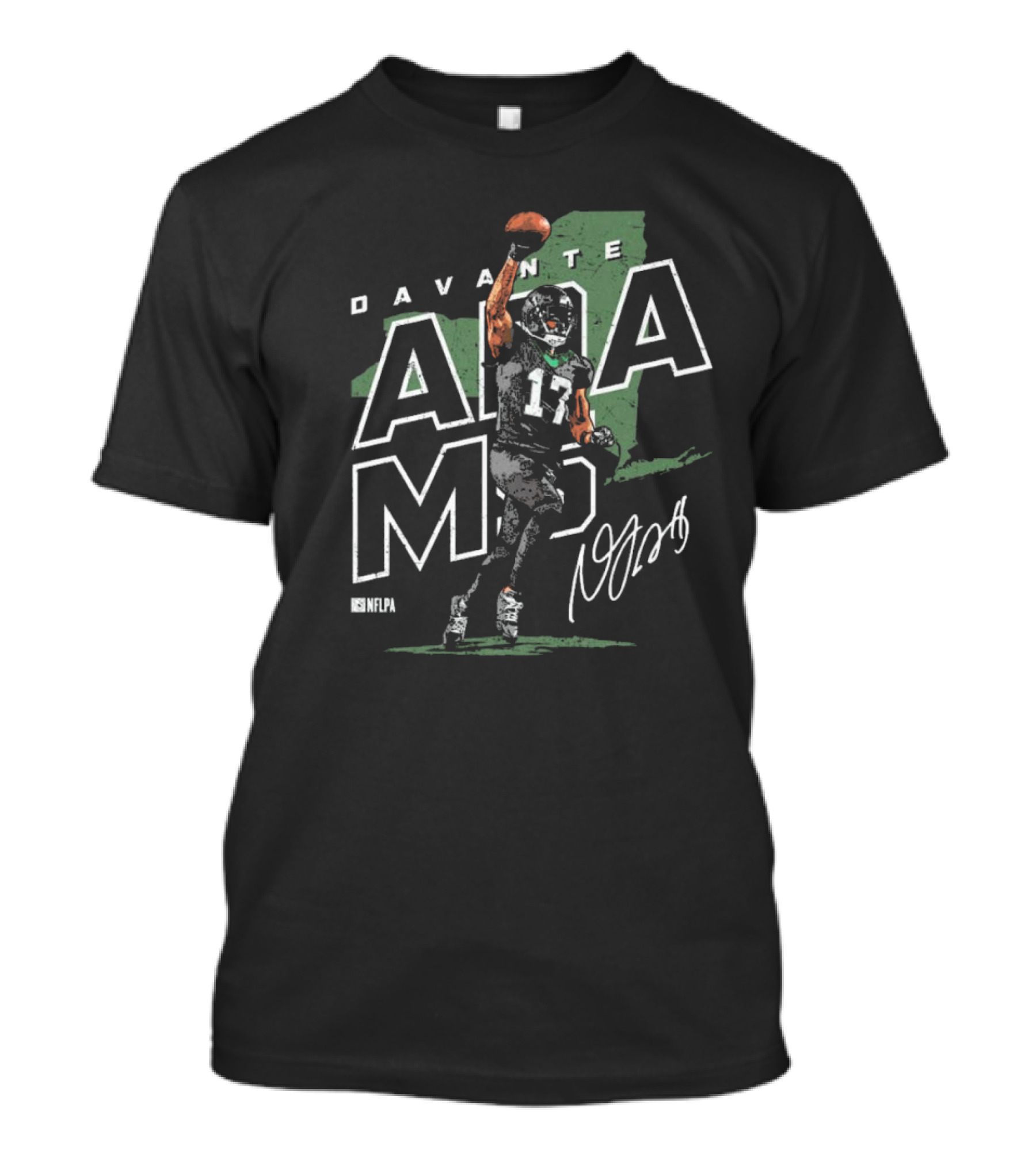 Davante Adams NFLPA New York Jets Map Signature 17 T-Shirt