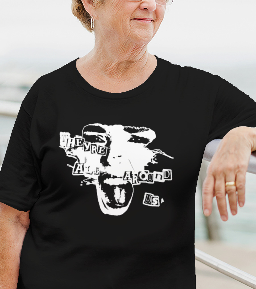 Impoppy They're All Around Us Face Collage T-Shirt