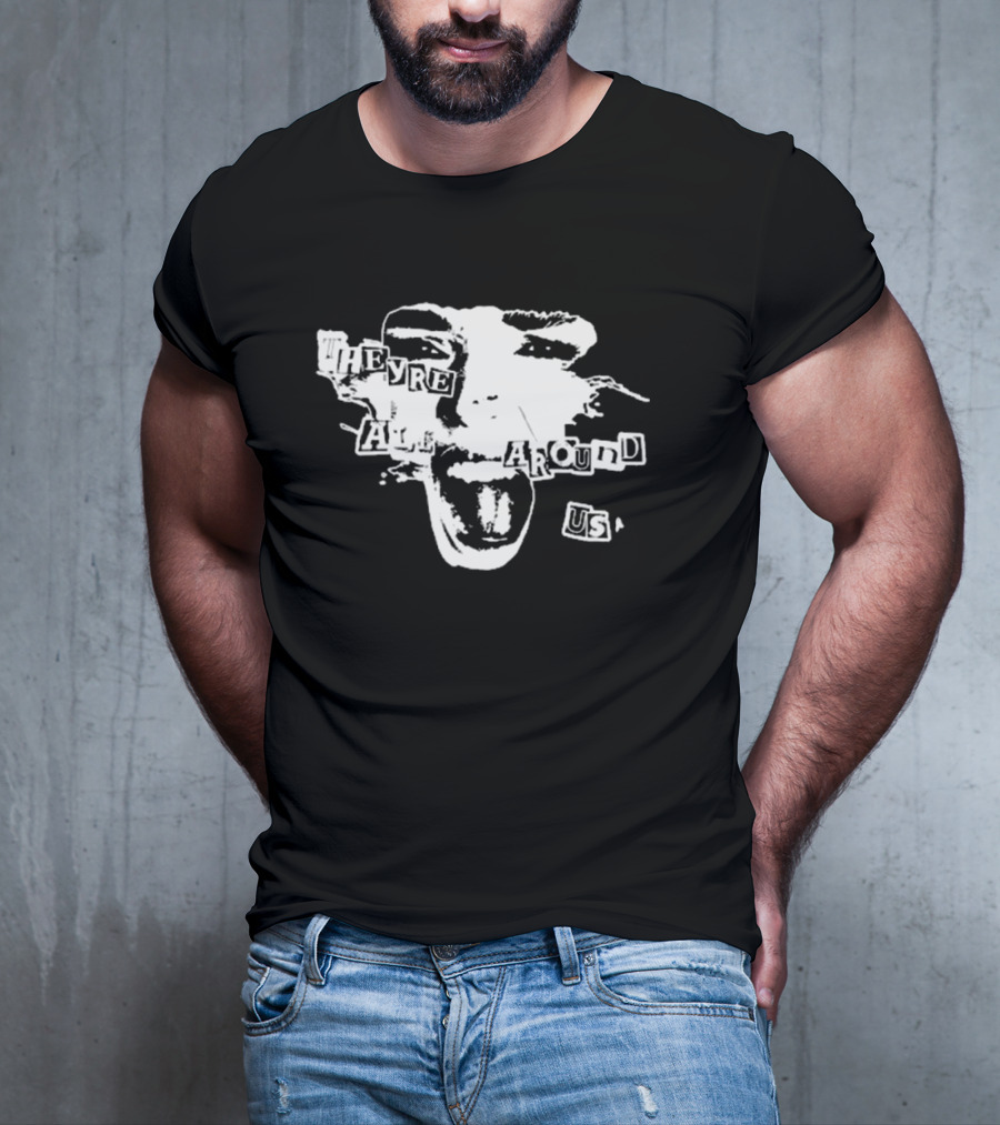 Impoppy They're All Around Us Face Collage T-Shirt