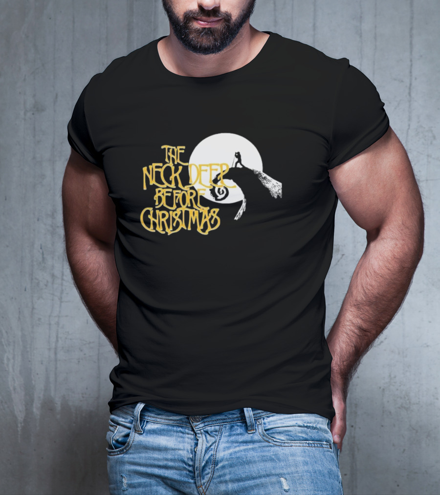The Neck Deep Before Christmas Moonlit Cliff Scene T-Shirt