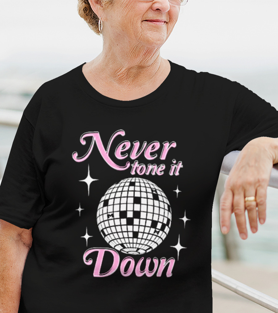 Never Tone It Down Disco Ball Sparkle Ilona Maher T-Shirt