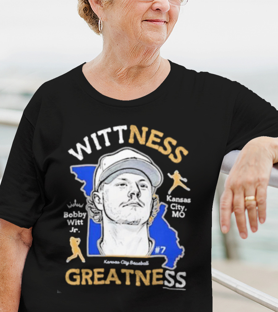 Wittness Greatness Bobby Witt Jr. Kansas City Baseball #7 Kansas City MO T-Shirt