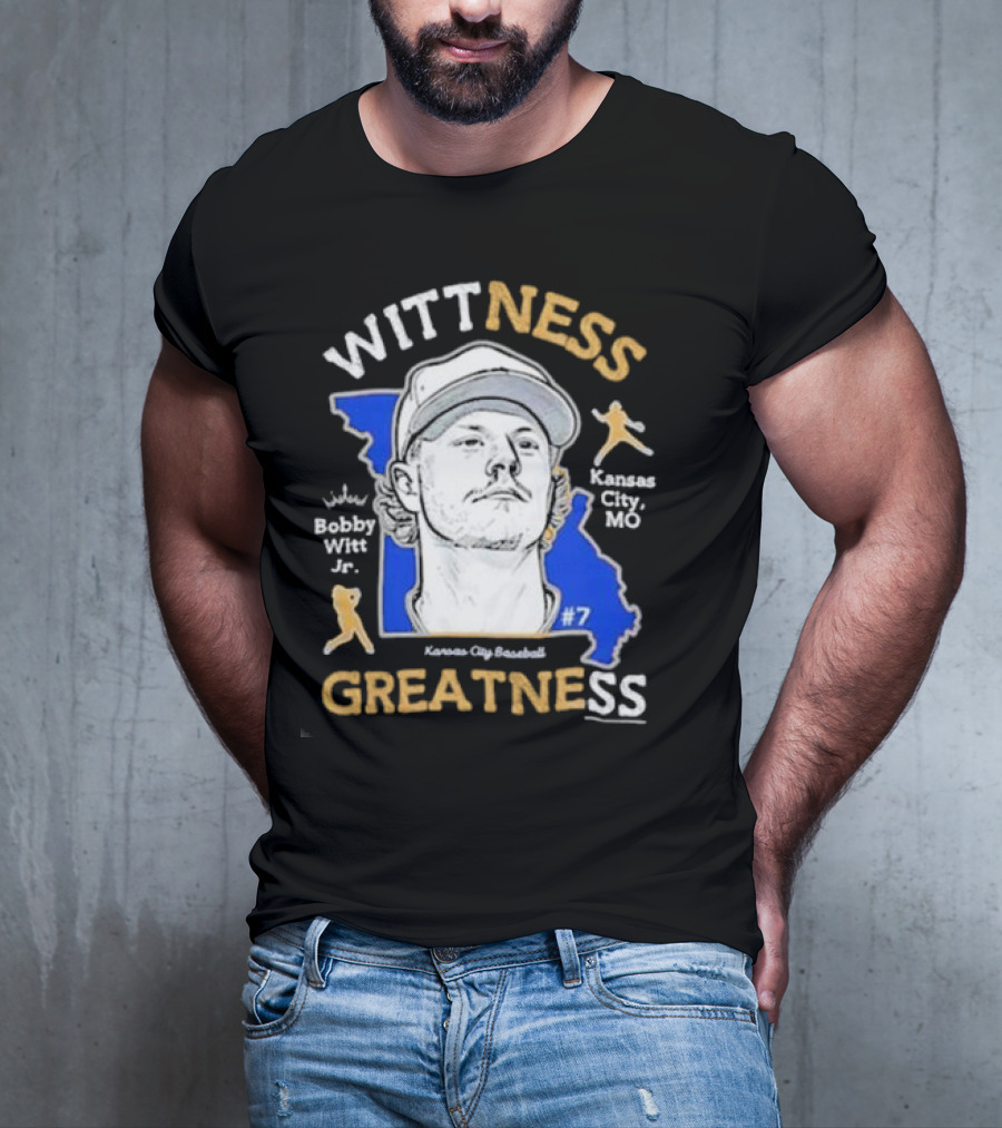 Wittness Greatness Bobby Witt Jr. Kansas City Baseball #7 Kansas City MO T-Shirt