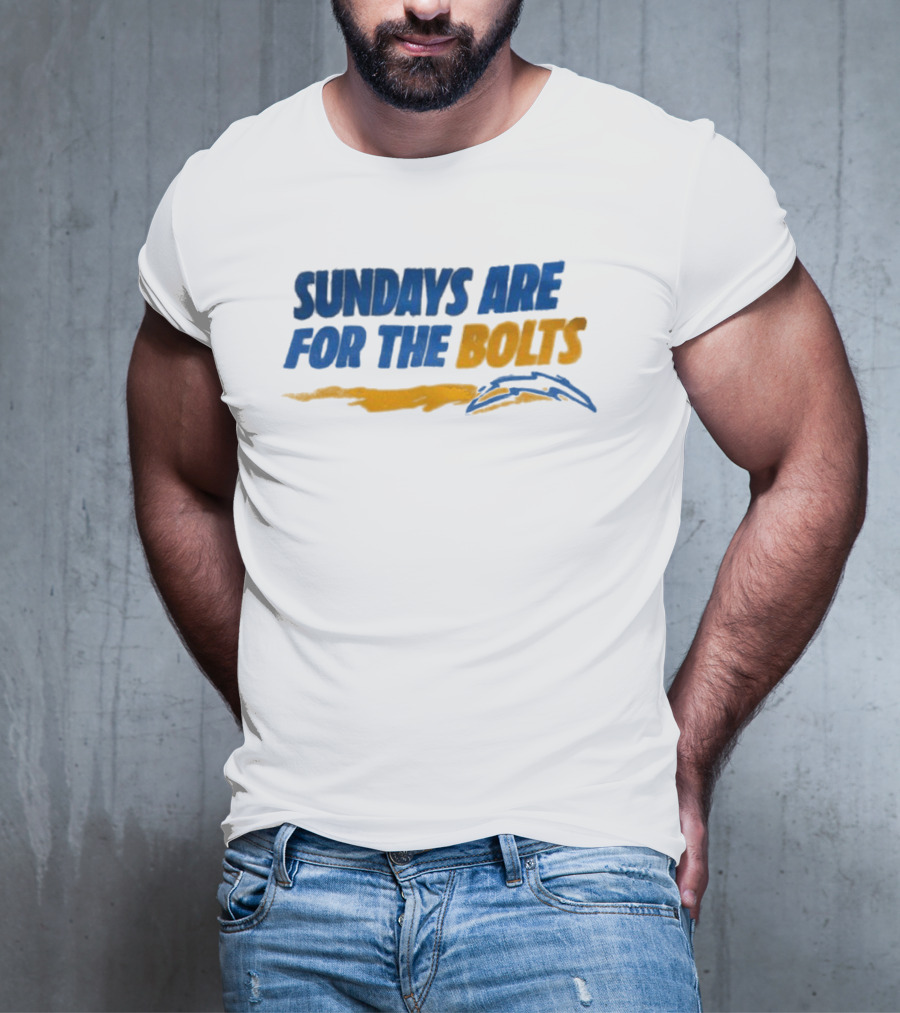 Sundays Are For The Bolts Los Angeles Chargers Fan Spirit T-Shirt