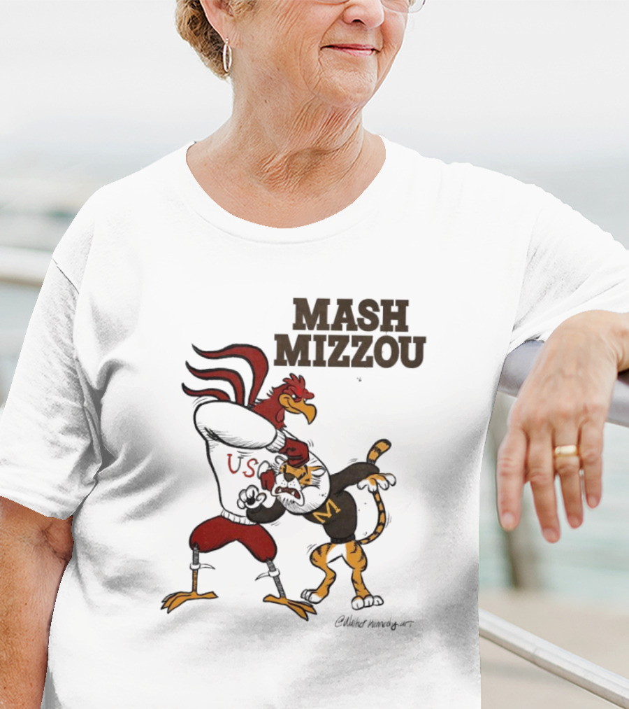Mash Mizzou South Carolina Gamecocks Vs. Missouri Tigers USC T-Shirt