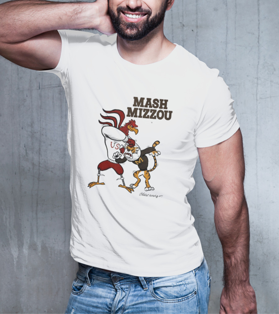 Mash Mizzou South Carolina Gamecocks Vs. Missouri Tigers USC T-Shirt