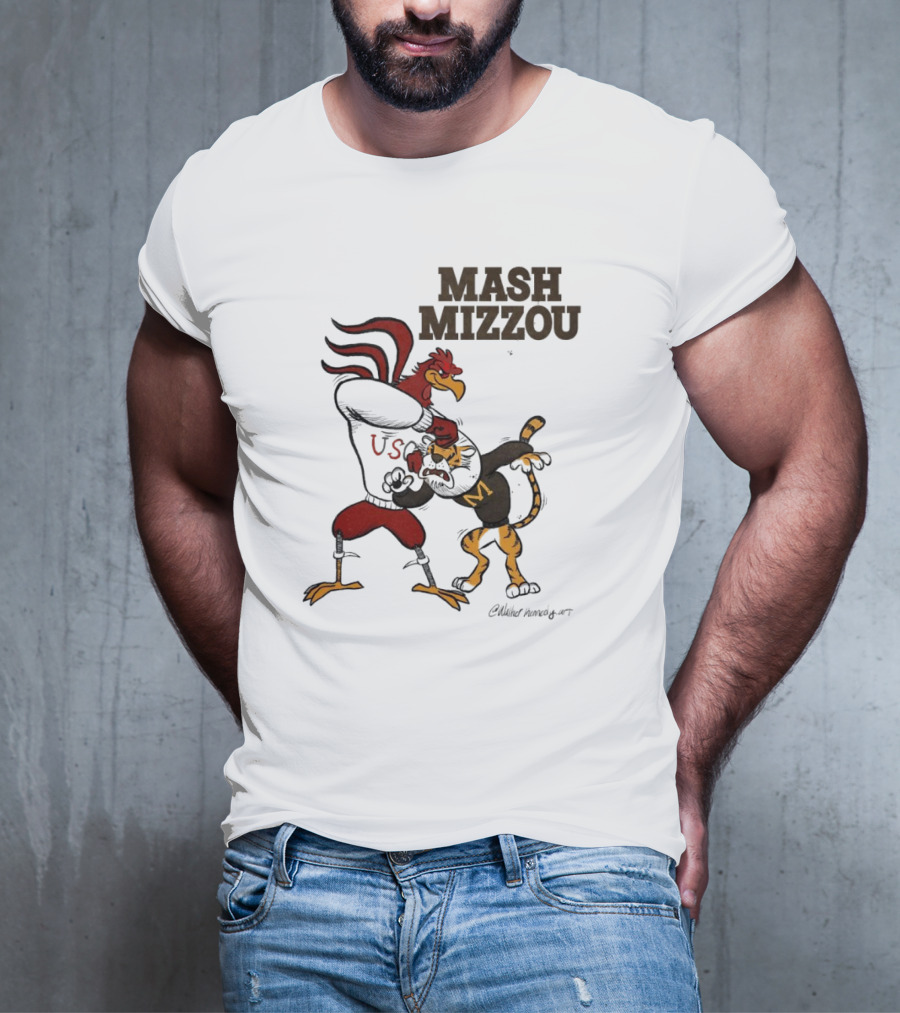 Mash Mizzou South Carolina Gamecocks Vs. Missouri Tigers USC T-Shirt