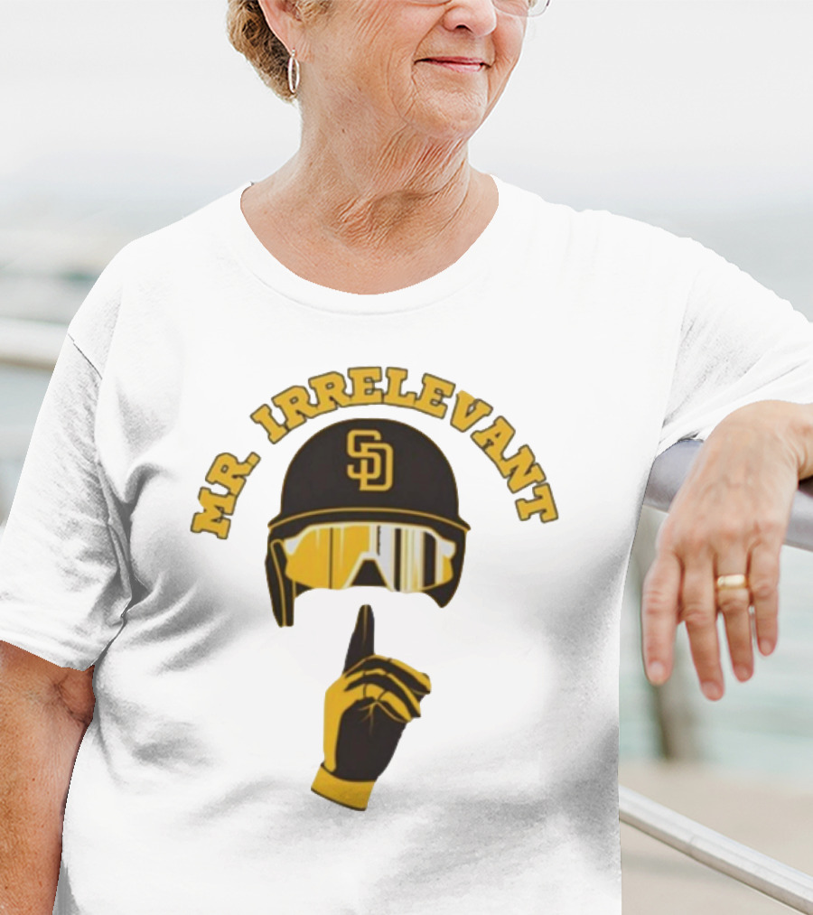 Mr Irrelevant SD Baseball Helmet And Finger Gesture T-Shirt