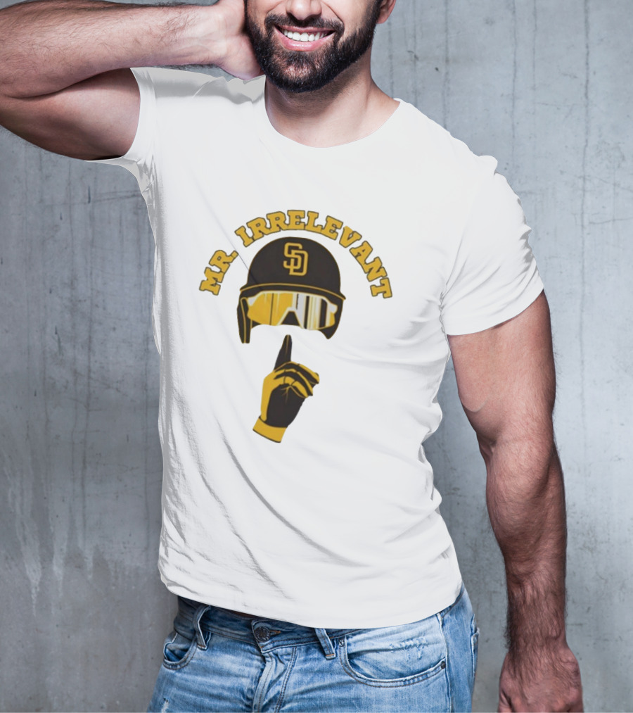 Mr Irrelevant SD Baseball Helmet And Finger Gesture T-Shirt