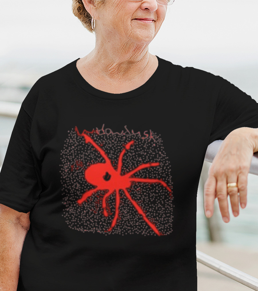 Widowdusk Red Spider Black Dotted Background T-Shirt