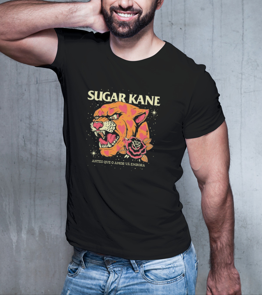 Sugar Kane Antes Que O Amor Vá Embora New Panther Rose T-Shirt
