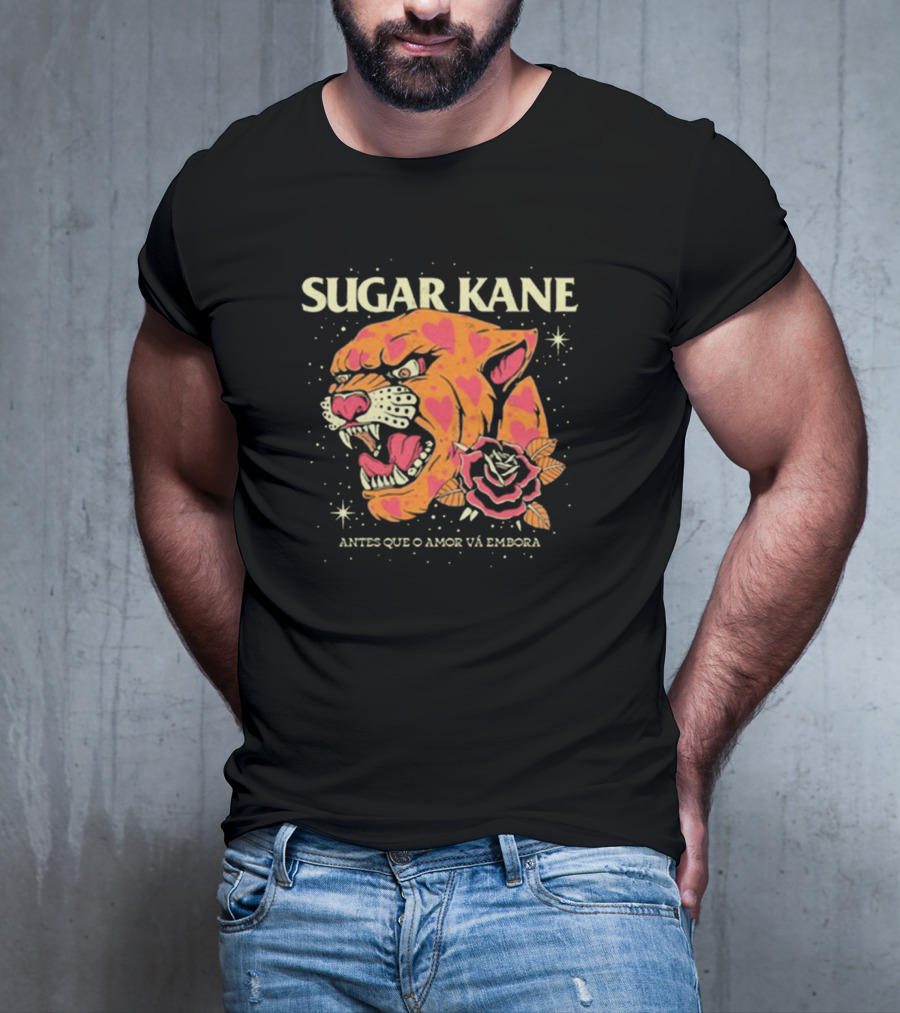 Sugar Kane Antes Que O Amor Vá Embora New Panther Rose T-Shirt