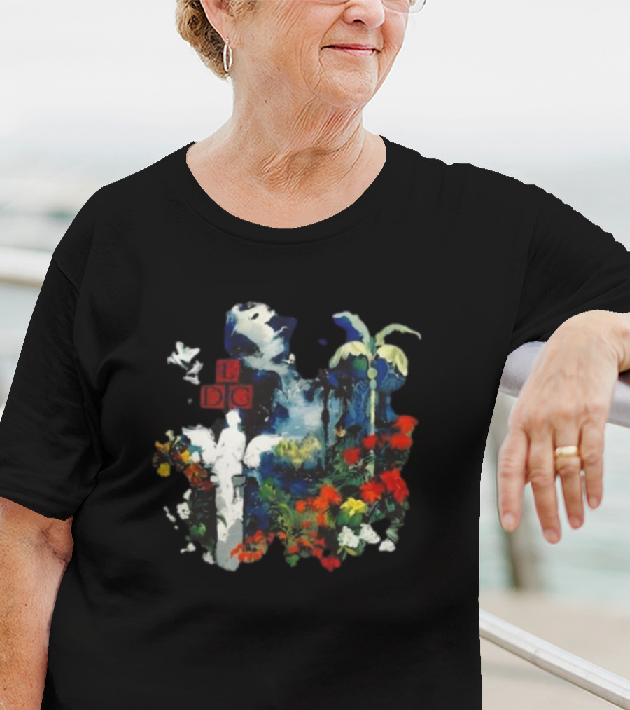 Tedua Oasis Tropical Fantasy With Lush Flowers And Palm Trees T-Shirt