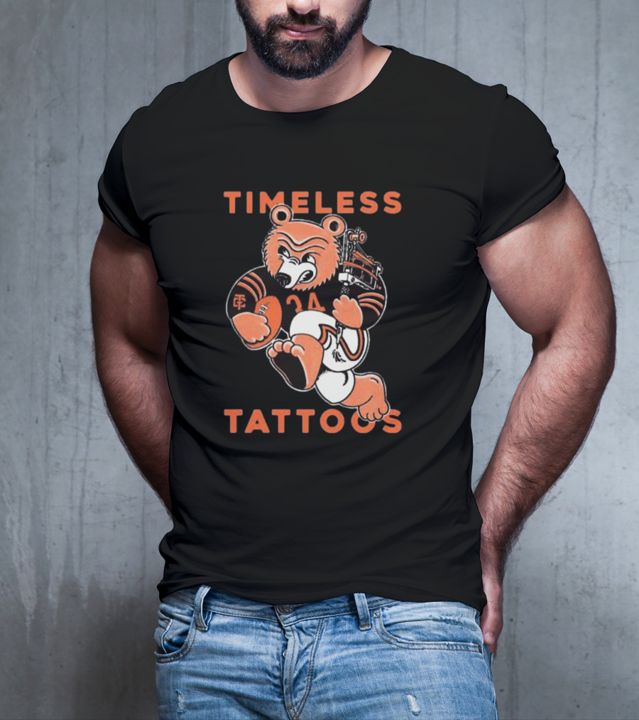Timeless Tattoos Chicago Bears Football Bear T-Shirt
