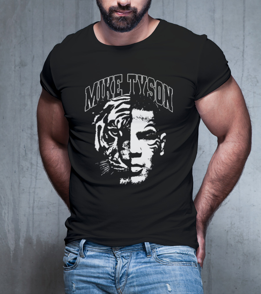 Mike Tyson Tiger Split Face T-Shirt